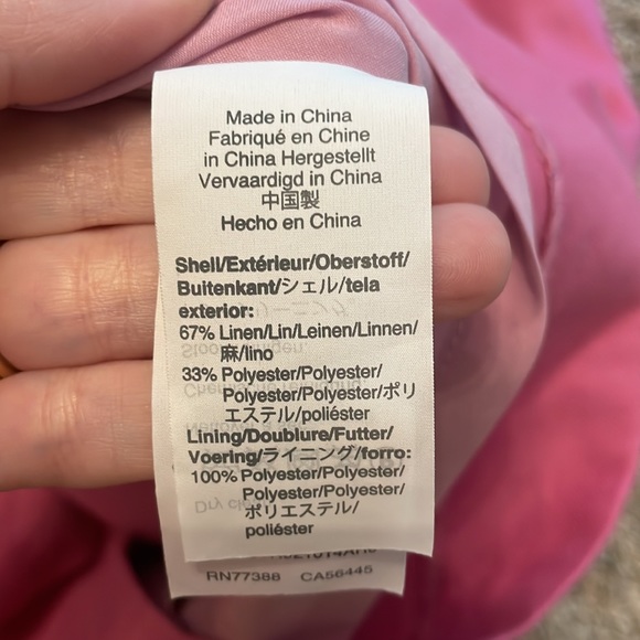 J. CREW Women Double Breasted Linen Blend Sheath Sleeveless Dress Pink size 4 - Picture 5 of 8